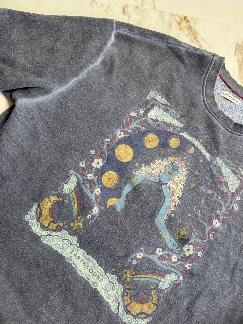 Earthbound Trading Celestial Sweatshirt Tarot Astrology Women’s Sz L Fall boho